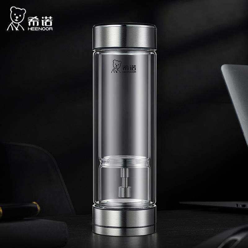 希诺XN-7012磁吸式茶水分离玻璃杯男士双层送礼高硼硅商用茶水杯