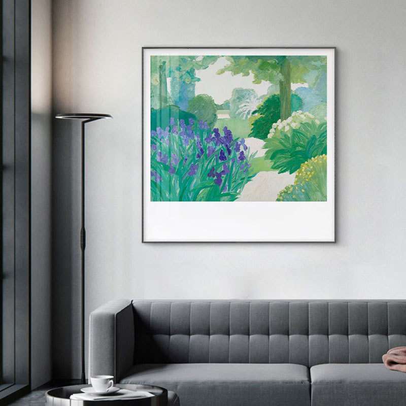 北欧绿植方形装饰画森林风景法式床头客厅壁画玄关健身房墙壁挂画图片