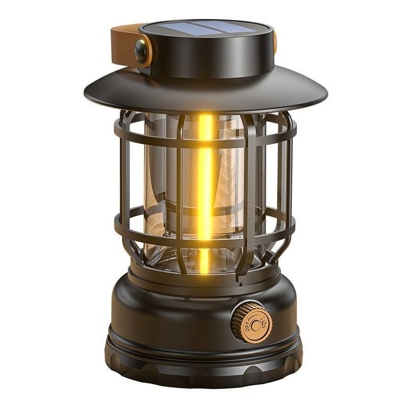 太阳能复古露营照明马灯氛围帐篷野营营地充电挂式户外便捷应急灯