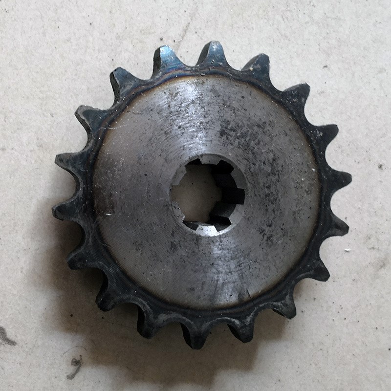 工地水电三轮车链条大小齿轮630工程电动车后桥电机飞轮牙盘配件