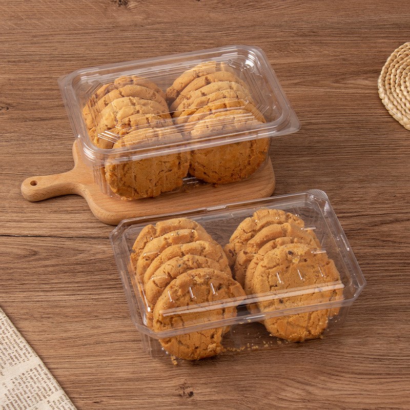 桃酥包装盒半斤/1斤透明塑料麻薯点心盒子烘焙手工中式糕点打包盒