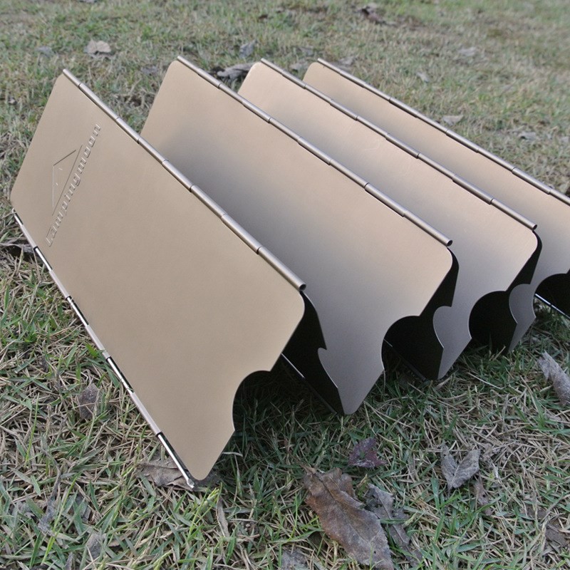 柯曼YD-8/10户外野营炉头防风板小号8片大号10片古铜氧化挡风板