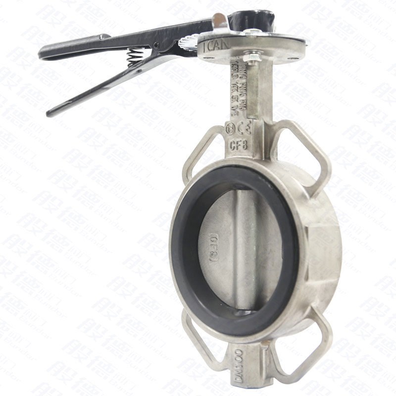 般德D71X-16P不锈钢蝶阀 手柄对夹不锈钢304/316L软密封蝶阀 厂家