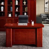 简约现代老板桌办公桌贴木皮经理主管桌家用写字台1.2 1.4 1.6米