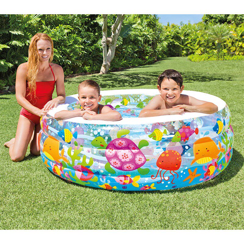 INTEX58480充气游泳池儿童趣味水池家庭宝宝戏水池海洋球池钓鱼池