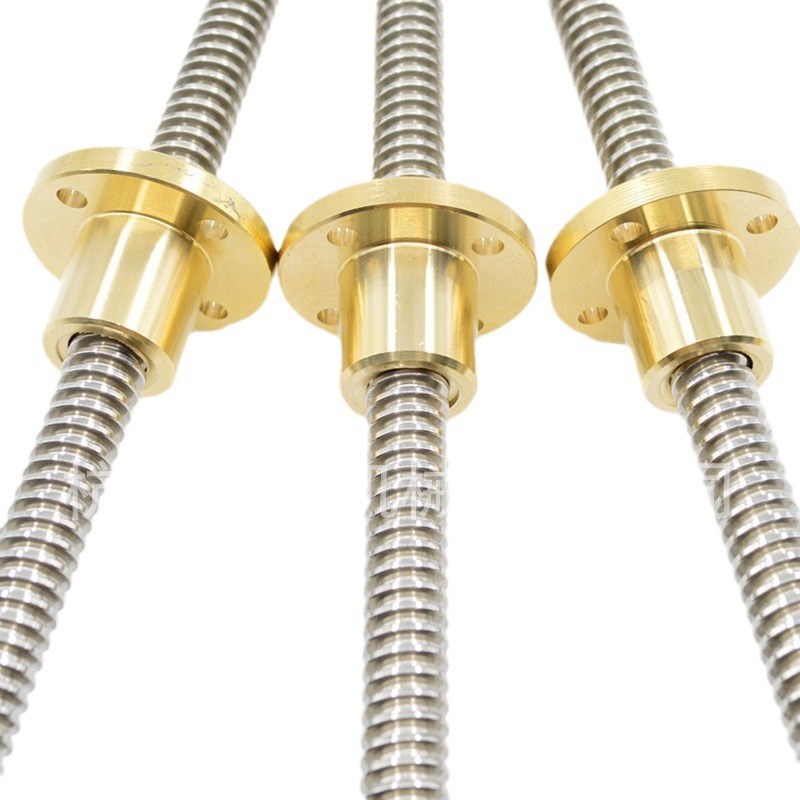 304不锈钢3D打印机T型隔开丝杆T8梯形调节丝杆配螺母丝杠