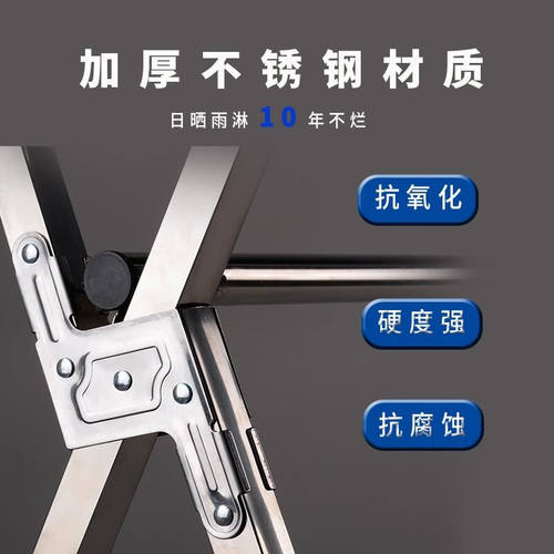 现货奥致晾衣架落地折叠室外不锈钢晒被子架伸缩晒衣架台晾衣杆衣
