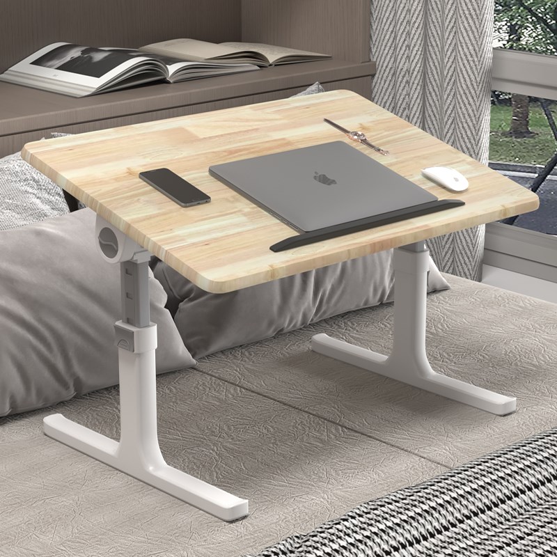 可升降床上折叠小桌子实木床上书桌学生写字懒人笔记本电脑办公桌