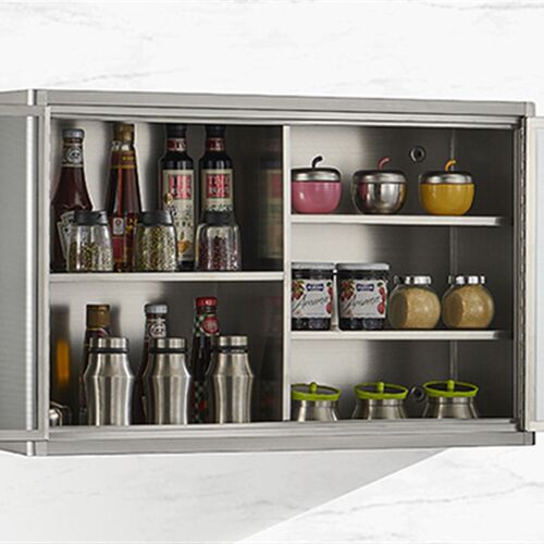 304不锈钢吊柜厨房橱柜置物柜卫生间挂壁式储物柜阳台柜墙上壁柜