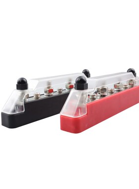 150A大电流汇流排 4接线柱+3接线螺丝  7路红黑色对装汇线排