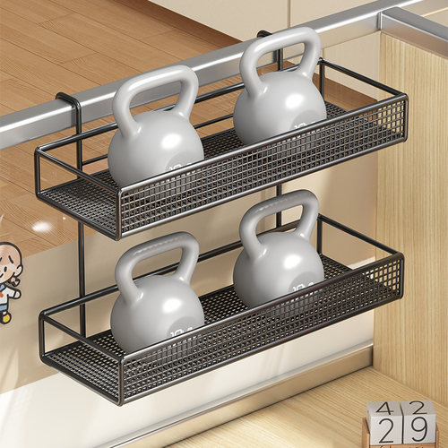 办公桌上挂篮盆栽置物架多层收纳架工位悬挂式储物架挂钩式免打孔