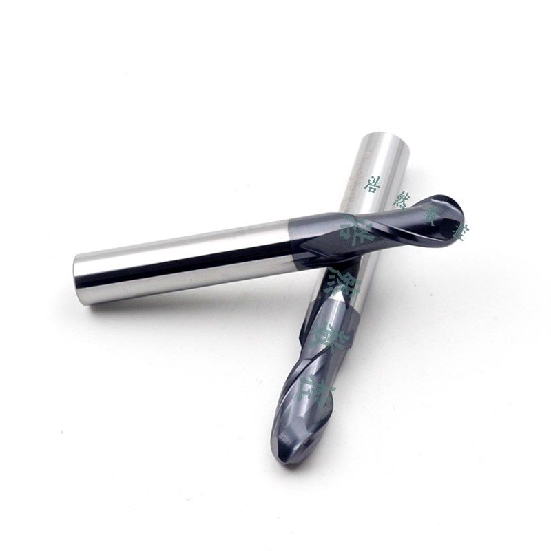 YW45度涂层整体合金钨钢立铣刀球头铣刀R刀2刃R0.5R1R4R6R8R10mm