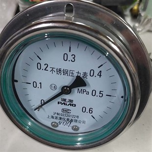 派奥全不锈钢压力表轴向带边耐震全规格可定制M20X1.5 1.6MPA派澳
