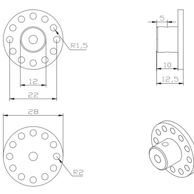 3/4/5/6/8/10mm 各式 法兰联轴器 一览 Robomaster Robocon