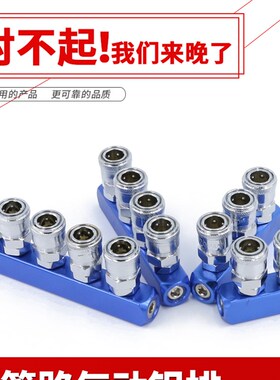 气路分配器气源分气块气泵配件空压机气排多管路气动气管快速接头