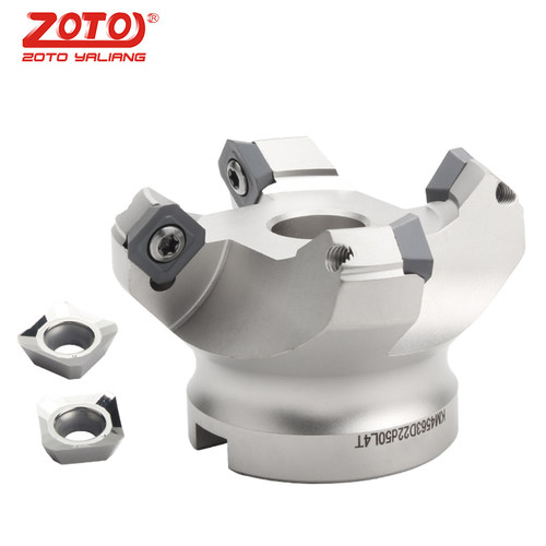 zoto数控面铣刀盘CNC加工中心铣床平面45度刚用刀盘KM12/50/63/80