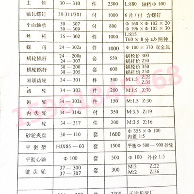 平面磨床配件上海机床厂天津机床厂M7150A主轴轴瓦涡轮蜗杆平衡轴