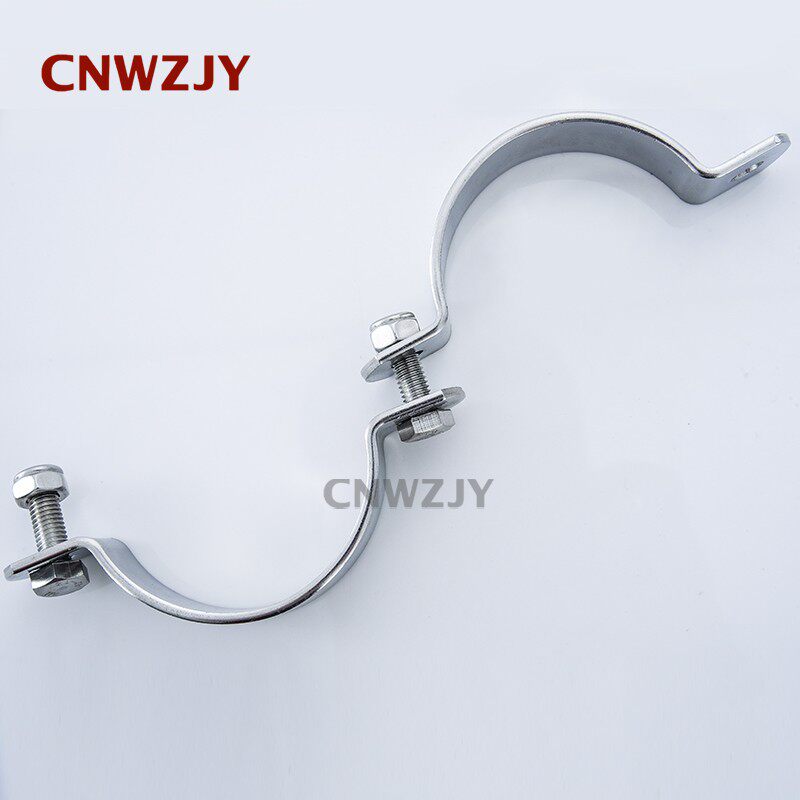 304不锈钢加厚无柄平板管夹 管箍管卡抱箍卡箍喉箍收紧箍双头卡子