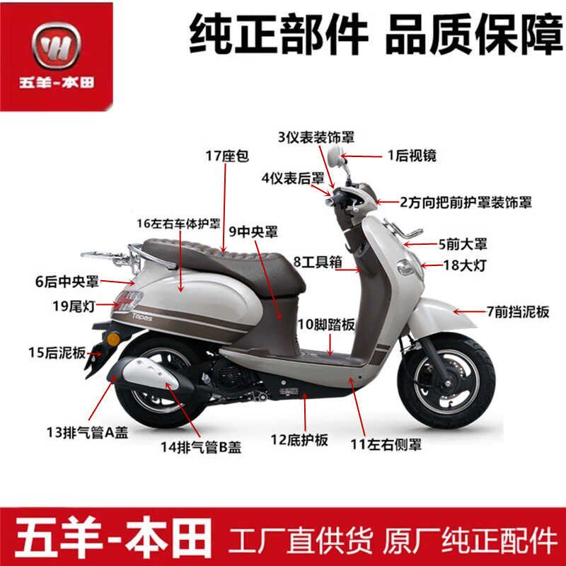 适用于塔帕全车外壳WH100T-5B中央罩后泥板护罩侧罩大灯