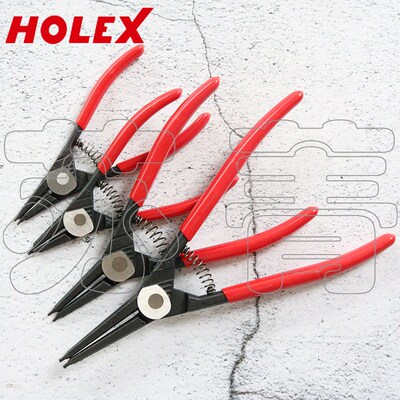 德国原装进口霍夫曼HOLEX 直头外卡簧钳套装 塑料覆层手柄  4件套