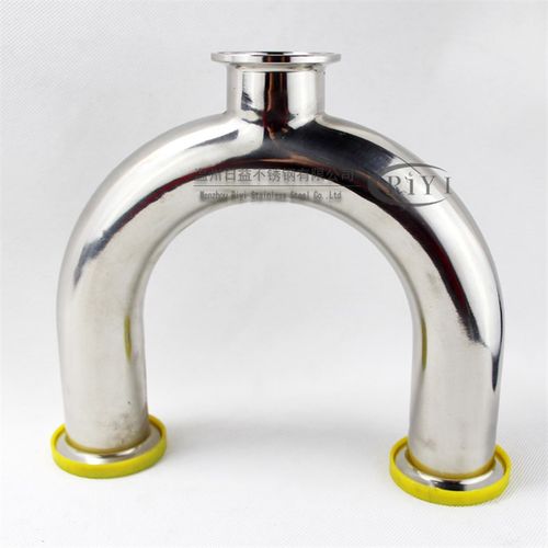 304快装U型三通焊接式 U三通卫生级管件卡箍式U管180弯头镜面弯管