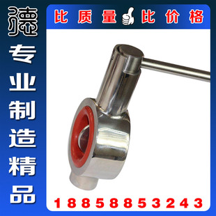 对夹蝶阀 镜面抛光手动广式 D71X 16P正304SS不锈钢卫生级对夹蝶阀