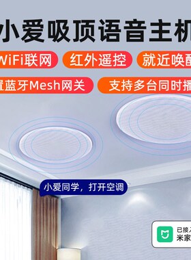 小爱同学智能吸顶音箱喇叭声控WIFI蓝牙音响有源定制智能家居系统
