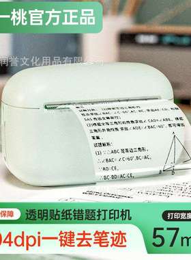 猪一桃透明贴纸打印机不干胶家用标签迷你便携mini Label Printer