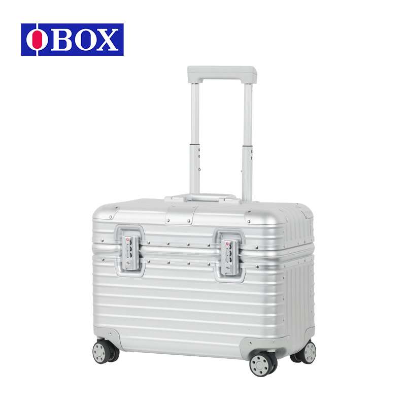 高颜值银色航空仪器箱铝镁合金黑色拉杆箱航空旅行外出仪器设备箱