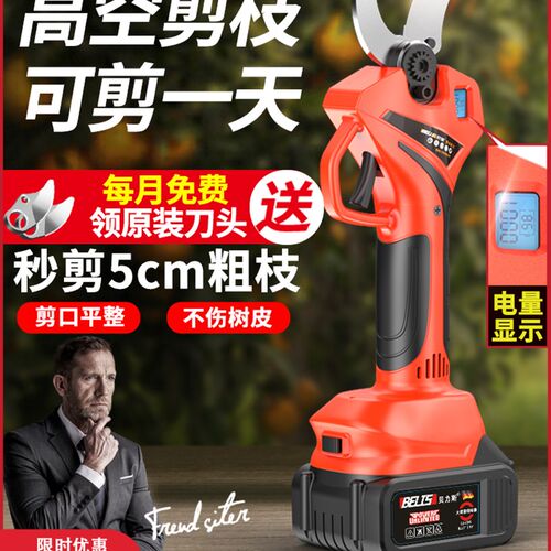 充电式电剪刀剪树枝果树电动修枝剪锂电池园林工具园艺专用电剪子