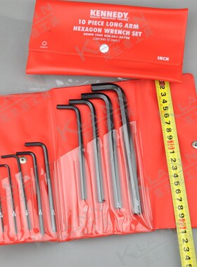 英国肯尼迪KENNEDY KEN-601-3970K英制加长平头10件套内六角扳手
