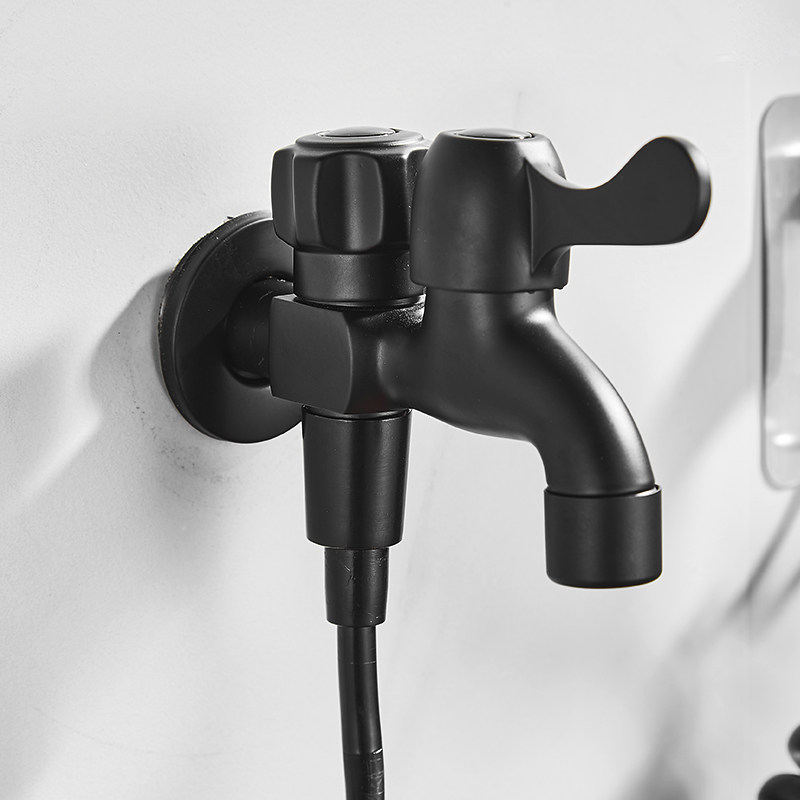 德国黑色拖把池水龙头单冷带喷枪多功能阳台加长墩布池入墙式龙头,金属材料及制品,金属丝/绳/缆,淘宝优惠券,粉丝福利购,淘宝优惠卷