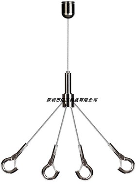 钢丝绳锁线器吊码一拖三吊绳花盘吊绳悬挂吊线 灯具吊件 灯箱挂绳