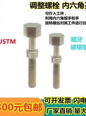 外六角标准型粗牙调整螺丝AJSTM8/10-20/25/30/35/40/45/50/80/95