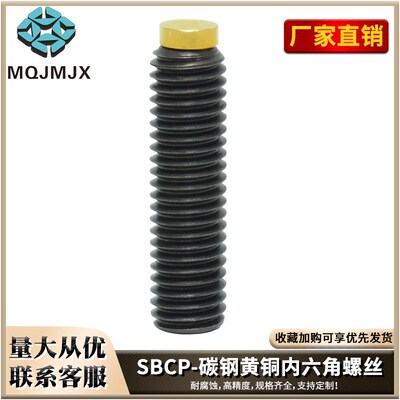 SBCP碳钢黄铜内六角固定止动粗牙螺丝旋钮柱塞SBHT拧紧螺栓螺纹10
