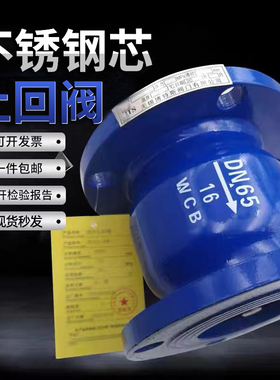 不锈钢芯消声止回阀HC41X法兰立卧式单向逆止阀DN40/50/65/80/100