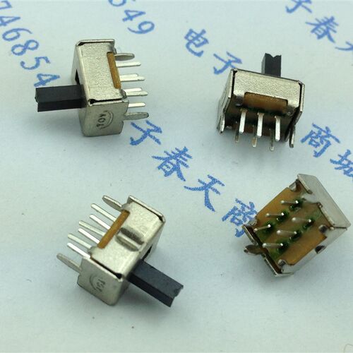 SS22D07g 柄高5或6MM拨动开关 双排6脚  推动开关两档位 1000个