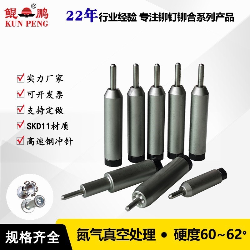 浮心模冲针顶针模具 铆钉机下模 模具配件半空心钉翻边.模具下冲