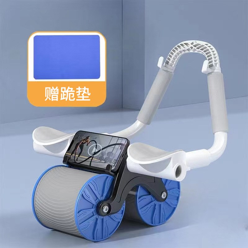 两轮健腹轮自动回弹收腹练腹肌轮健身器卷腹神器滚轮腹部工厂直发