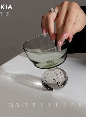 叠色香罗浅色盃 著来春色入书帷中古浅绿色水晶球杯 酒杯小杯子