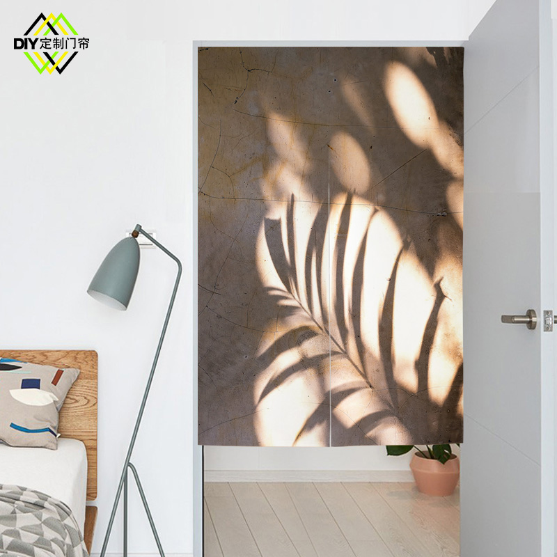 ins风网红布艺门帘家用卧室厨房隔断帘客厅卫生间装饰光影遮挡帘