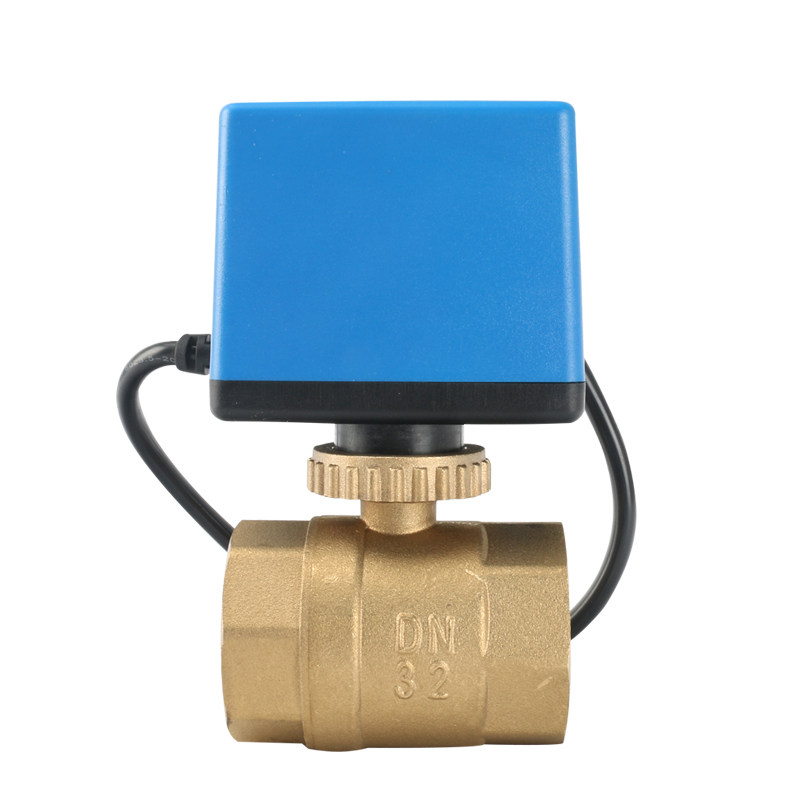 微型电动球阀 电动阀 两通阀 电动二通阀全铜阀体DN20 25 32 6分