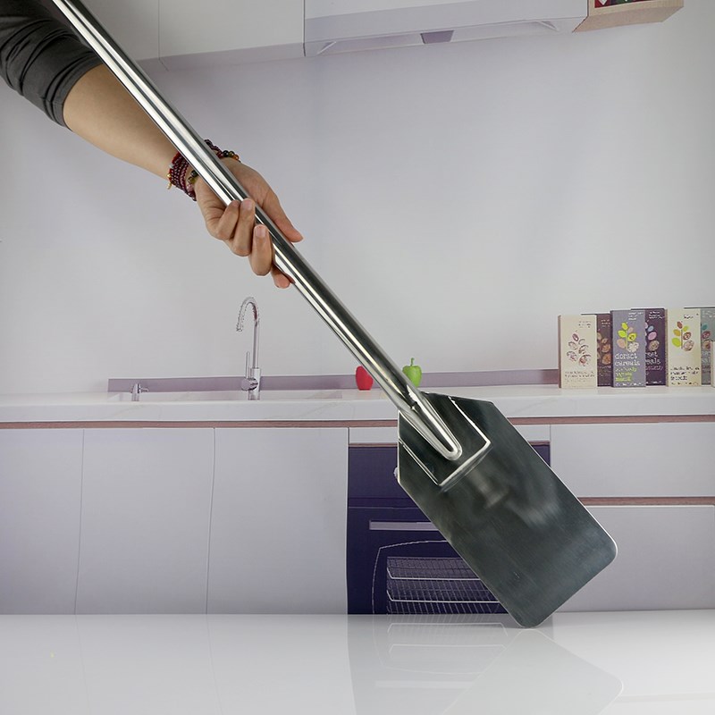 不锈钢厨房搅拌杆大锅长柄汤桶搅拌棒平口清洁铲烹饪搅菜桨搅拌菜