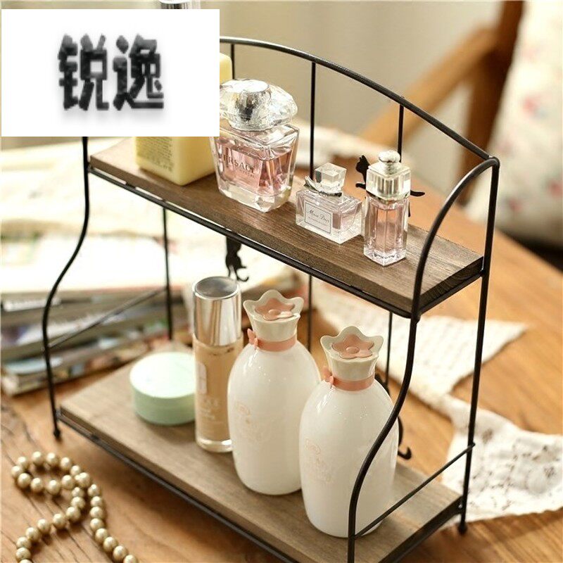 洗手台化妆品置物架台面浴室卫生间洗漱洗脸台小型物品收纳架铁艺