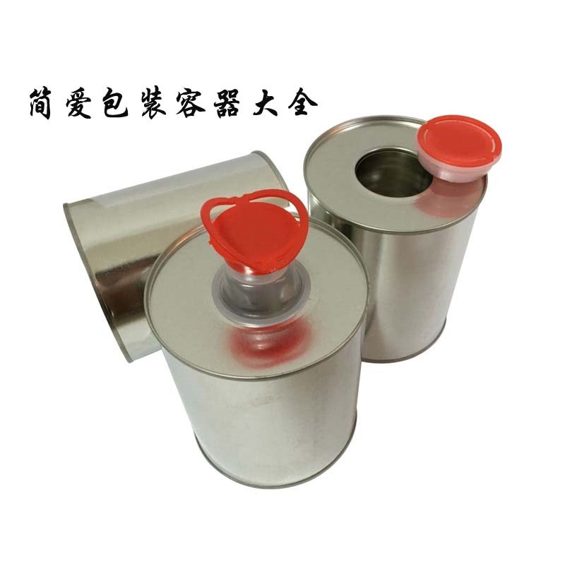 马口铁机油罐 塑料拉伸盖化工铁罐 油类包装罐 0.5L0.8L1L
