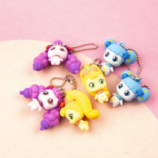 立体卡通奇妙萌可钥匙扣摆饰汽车包包布丁狗公仔布包挂饰玩偶手链