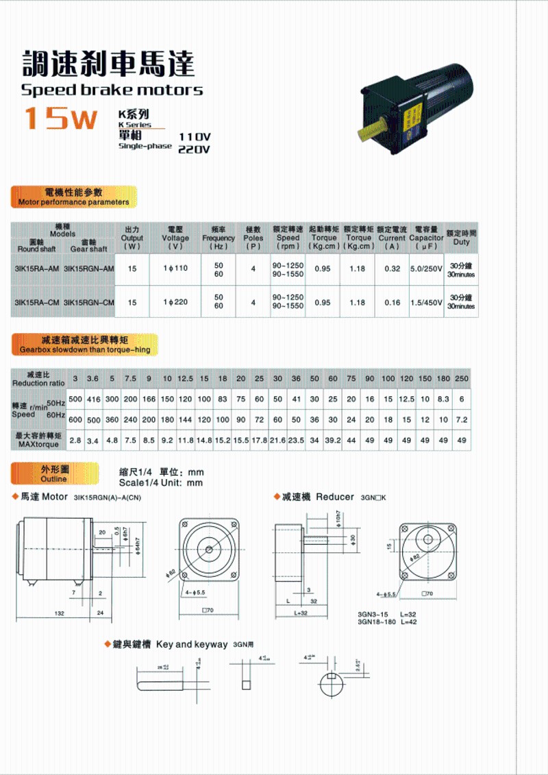 OPG 07SGN-24V-30W-1800转-3GN10K 70直流减速电机速比1:3K~18K