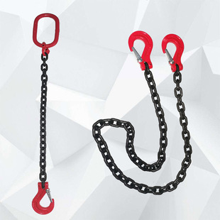 单腿起重索具 起重链条吊钩 1吨2吨3吨5吨 可配双环或者双钩吊链