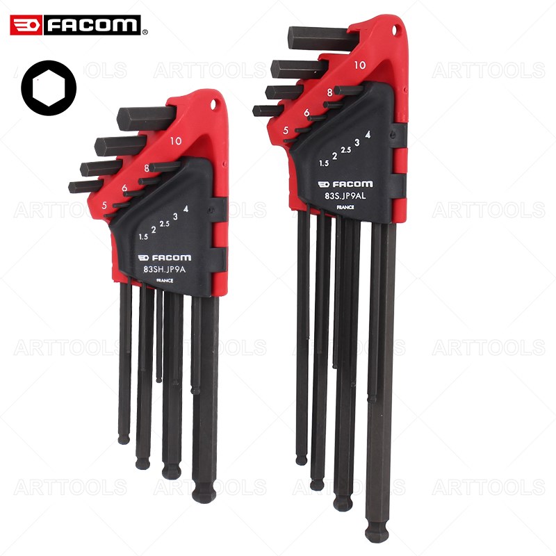 法国FACOM法贡内六角扳手套装球头公制加长83SH/82H.JP9A进口