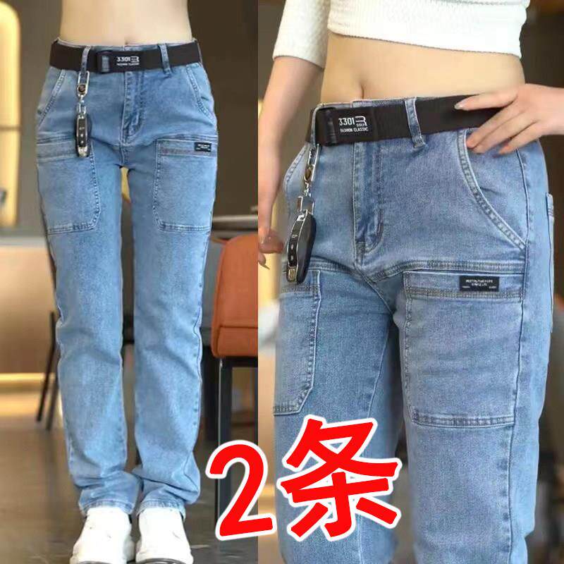 六口bUBWB8Db袋工作裤男耐磨松弹力电焊防劳保烫牛工作服大码工仔